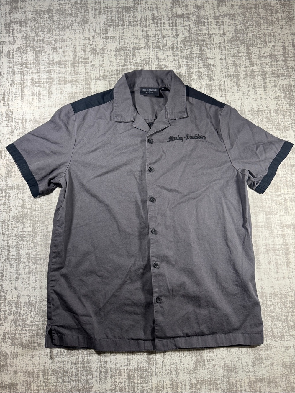 Harley-Davidson Men's Essential Color Blocked Mechanics Shirt size M 28X22.5PTP
